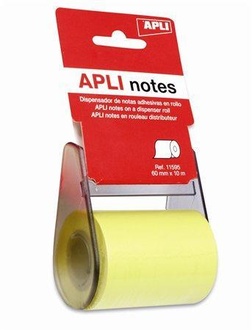 Papírenské zboží - Samolepicí bloček s dávkovačem, 60 mm x 10 m, APLI