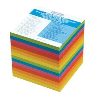 Papírenské zboží - Papírové bločky v kostce, 90x90x90, DONAU, barevné