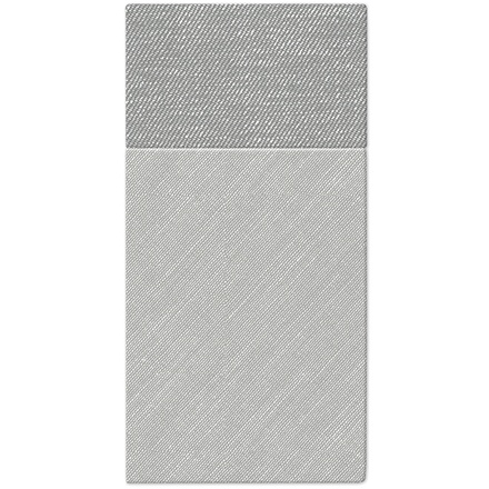 Papírenské zboží - Ubrousky na příbory PAW AIRLAID 40x40 cm Bamberg (grey) [25 ks]