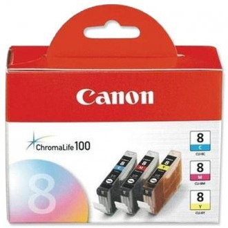 Papírenské zboží - Canon originální ink CLI8CMY, cyan/magenta/yellow, 0621B029, 0621B026, Canon iP4200, iP52