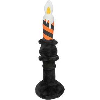 Papírenské zboží - Svícen HALLOWEEN, plyšová hračka se zvukem, 33 cm, černá/oranžová - LIMITOVANÁ NABÍDKA