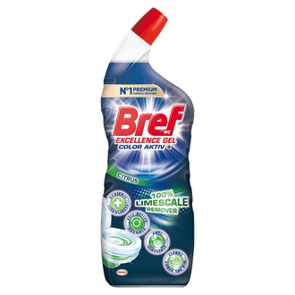 Papírenské zboží - Bref Excellence Gel Color Aktiv Citrus tekutý WC čistič proti vodnímu kameni 700 ml