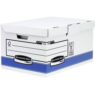 Papírenské zboží - Archivační krabice "BANKERS BOX® SYSTEM", modrá, Flip Top víko, Maxi, FELLOWES