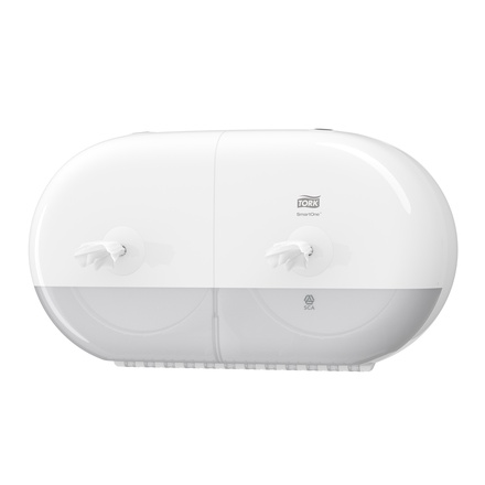 Papírenské zboží - Zásobník TORK SmartOne Twin Mini na toaletní papír se středovým odvíjením bílý T9 [1 ks]