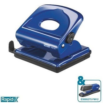Papírenské zboží - Celokovová stolní děrovačka Rapid FMC25, Modrá