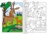 Papírenské zboží - Malbuch - A4 - mit Aufklebern - Tiere aus dem Wald