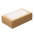 Papírenské zboží - ECO-Papierbox für Makronen 180x110x55 mm braun mit Fenster [50 Stück]