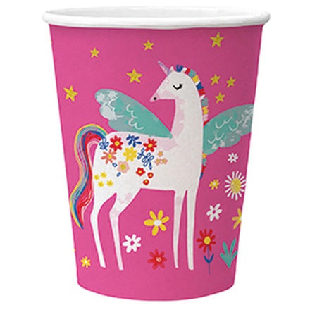 Papírenské zboží - Papírový kelímek PAW Eco 250 ml Fairy Unicorn [8 ks]