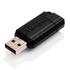 Papírenské zboží - Verbatim USB flash disk, USB 2.0, 16GB, PinStripe, Store N Go, schwarz, 49063, USB A, mit herausziehbarem Konnektro
