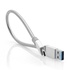 Papírenské zboží - USB Kabel (3.1), USB A M - USB C M, 0.3m, silbern, Verbatim, Box, 48868