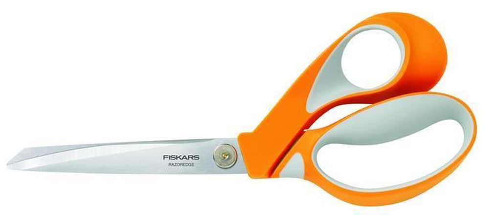 Papírenské zboží - Nůžky krejčovské, 23 cm, FISKARS "RazorEdge Softgrip", oranžové