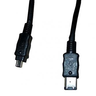 Papírenské zboží - FireWire kabel IEEE 1394, IEEE 1394 (6pin) M- IEEE 1394 (4pin) M, 2m, černý