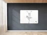 Papírenské zboží - Bílá bezrámová magnetická tabule Qboard 87 x 57 cm