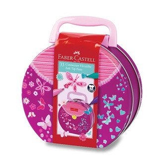 Papírenské zboží - Dětské fixy Faber-Castell 155537 Connector kabelka, 33 barev