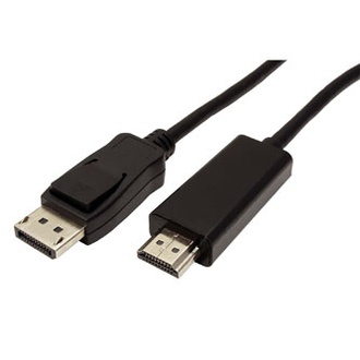 Papírenské zboží - Kabel DisplayPort M- HDMI M, 1m, černá