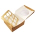 Papírenské zboží - ECO-Papierbox für Muffins 250x250x100 mm braun mit Fenster [25 Stück]