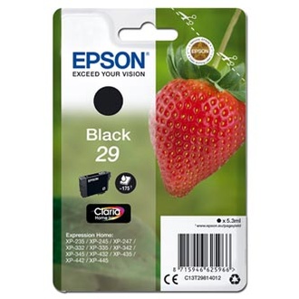 Papírenské zboží - Epson originální ink C13T29814012, T29, black, 5,3ml, Epson Expression Home XP-235,XP-332