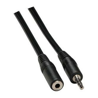 Papírenské zboží - Kabel Jack (3,5mm) M- Jack (3,5mm) F, 5m, černá