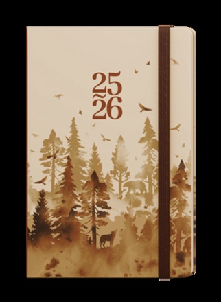 Papírenské zboží - 18měsíční týdenní diář - Lungo - B6 - Les