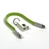 Papírenské zboží - USB Kabel (2.0), USB A M - microUSB M, 0.2m, hellgrün, Logo, Blister, Schlüsselring