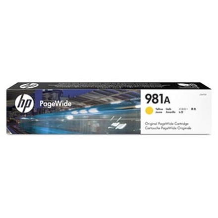 Papírenské zboží - HP originální ink J3M70A, HP 981A, yellow, 6000str., 70ml, HP PageWide Enterprise Color 5