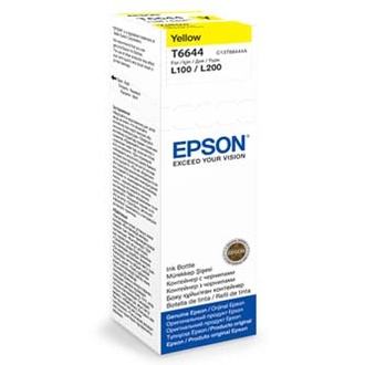 Papírenské zboží - Epson originální ink C13T66444A, yellow, 70ml, Epson L100, L200, L300