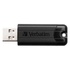 Papírenské zboží - Verbatim USB flash disk, USB 3.0 (3.2 Gen 1), 32GB, PinStripe, Store N Go, schwarz, 49317, USB A, mit herausziehbarem Konnektro