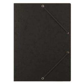 Papírenské zboží - Desky s gumičkou "Premium", černé, prešpánové, A4, DONAU
