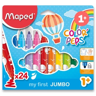 Papírenské zboží - Dětské fixy Maped Color'Peps Jumbo 24 barev 