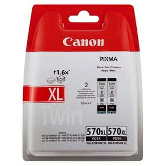 Papírenské zboží - Canon originální ink PGI 570PGBK XL Twin Pack, black, blistr s ochranou, 22ml, 0318C007,