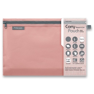 Papírenské zboží - Síťovaná plastová obálka Foldermate Pop Gear A4, růžová