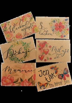 Papírenské zboží - Komplimentky - MIX - s textem, 50ks