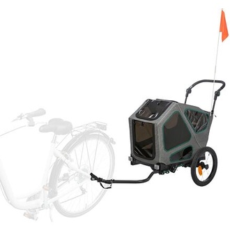 Papírenské zboží - Vozík za kolo, L: 80 x 103 x 98/147 cm, šedá/šalvějová 