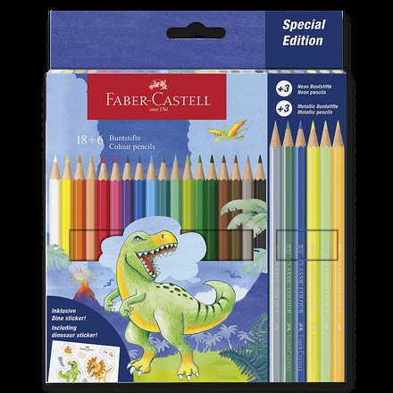 Papírenské zboží - Pastelky Faber-Castell Dinosaurus 24 barev