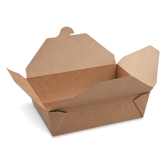 Papírenské zboží - Food box (PAP/PE) nepromastitelný kraft `L` 195 x 138 mm 2500ml [40 ks]