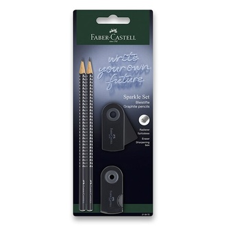 Papírenské zboží - Grafitová tužka Faber-Castell Sparkle Black set 4 ks